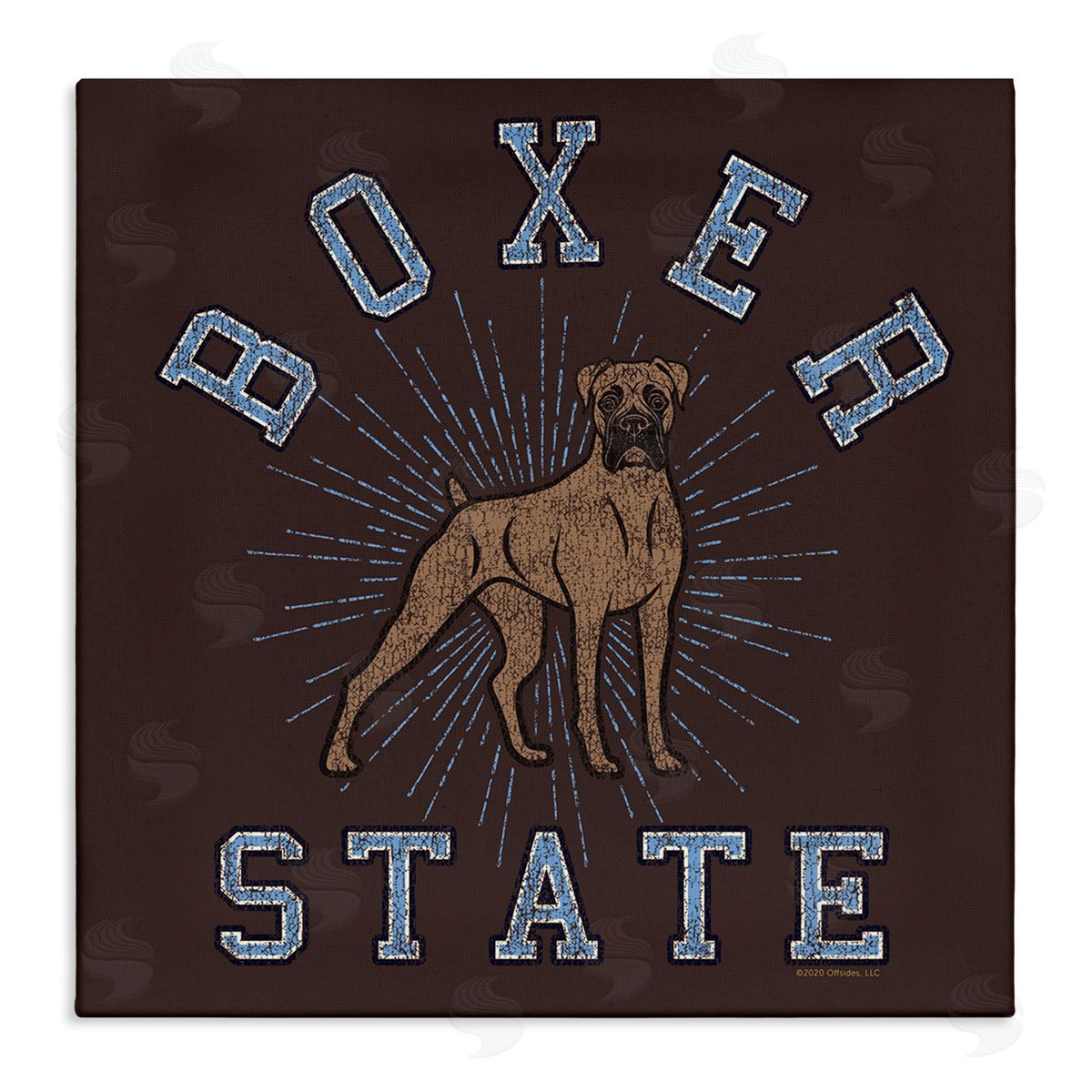 Spirit Animals/Life Is High Vintage Boxer State Canvas Wall Art Print