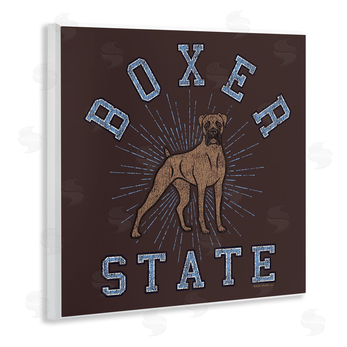 Spirit Animals/Life Is High Vintage Boxer State Wooden Wall Plaque Art Print