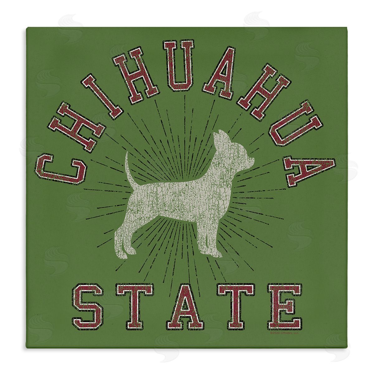 Spirit Animals/Life Is High Vintage Chihuahua State Canvas Wall Art Print