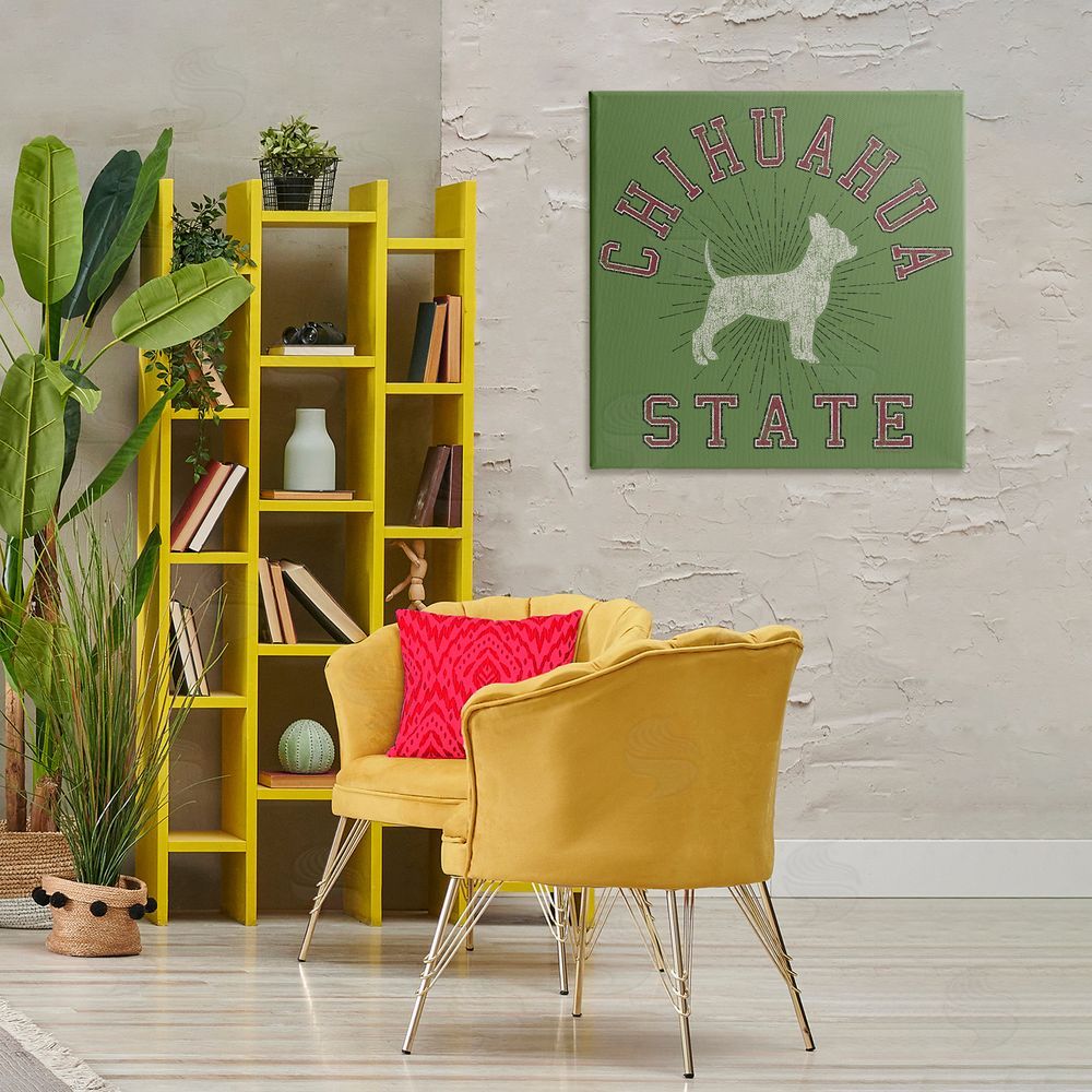 Spirit Animals/Life Is High Vintage Chihuahua State Canvas Wall Art Print in Room