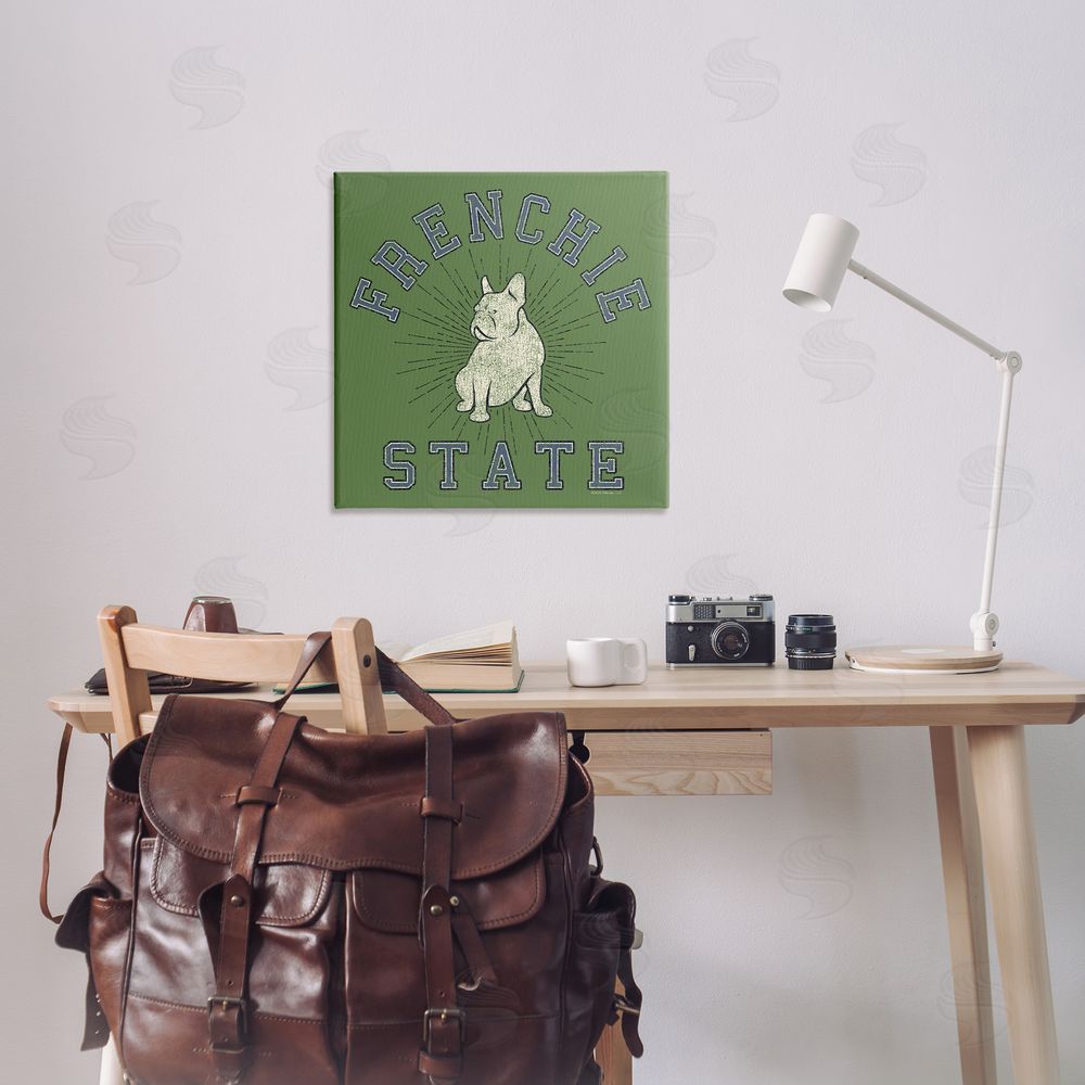 Spirit Animals/Life Is High Vintage Frenchie State Canvas Wall Art Print in Room