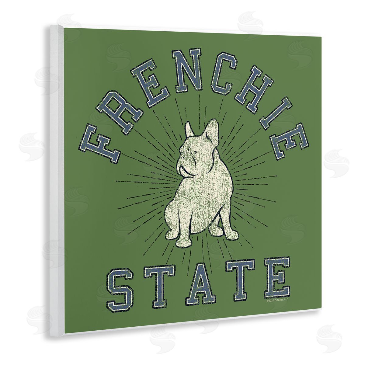 Spirit Animals/Life Is High Vintage Frenchie State Wooden Wall Plaque Art Print