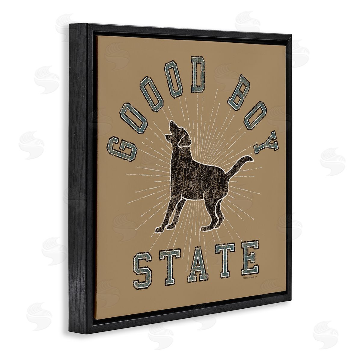 Spirit Animals/Life Is High Vintage Good Boy State Black Floating Frame Canvas Wall Art Print
