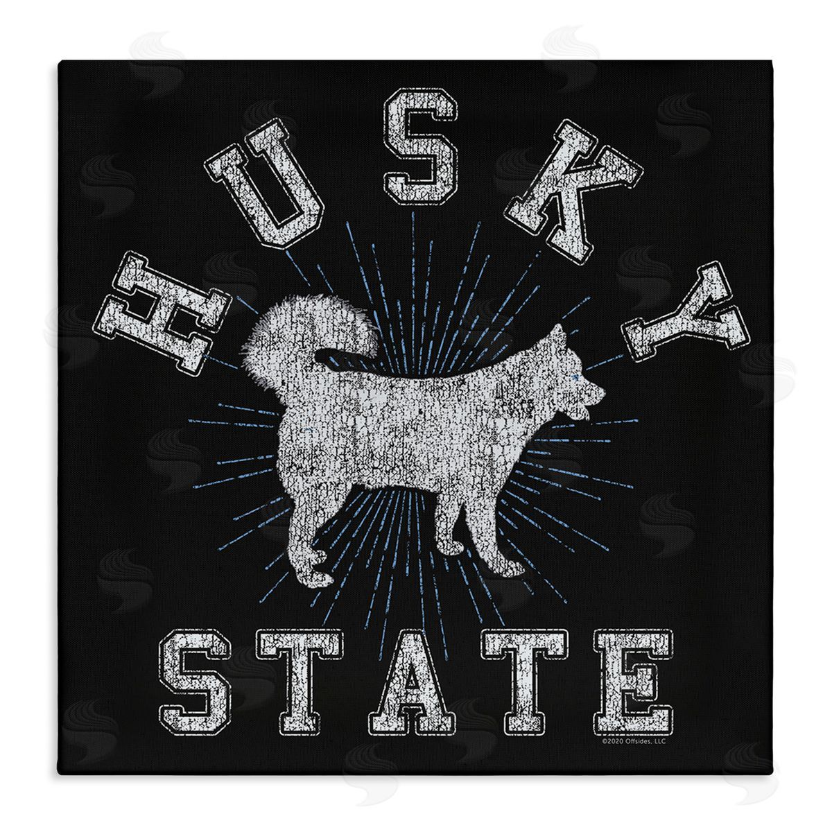 Spirit Animals/Life Is High Vintage Husky State Canvas Wall Art Print