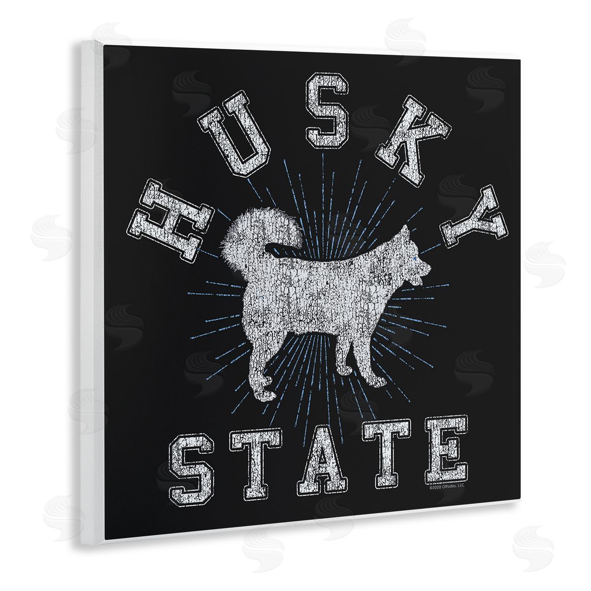 Spirit Animals/Life Is High Vintage Husky State Wooden Wall Plaque Art Print