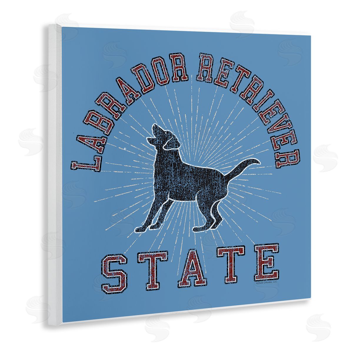 Spirit Animals/Life Is High Varsity Labrador State Wooden Wall Plaque Art Print