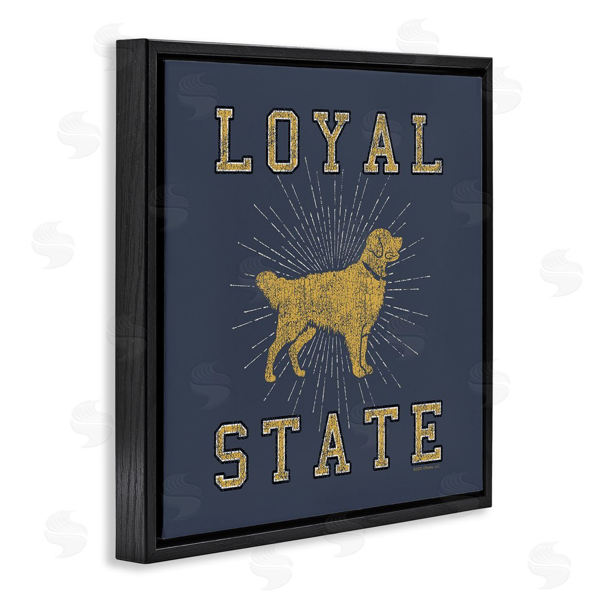 Spirit Animals/Life Is High Varsity Loyal State Black Floating Frame Canvas Wall Art Print
