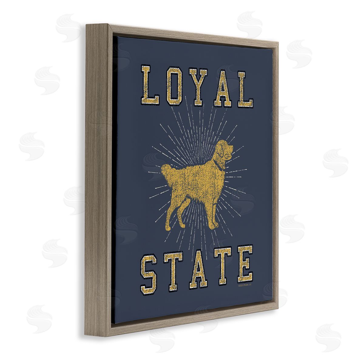 Spirit Animals/Life Is High Varsity Loyal State Brown Floating Frame Canvas Wall Art Print
