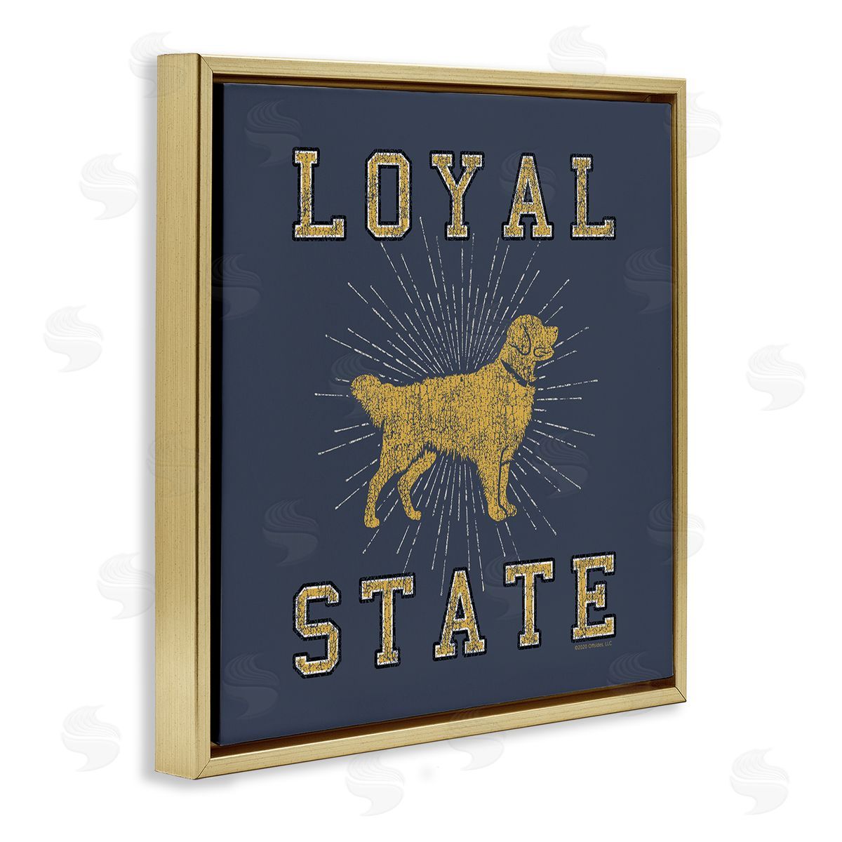 Spirit Animals/Life Is High Varsity Loyal State Gold Floating Frame Canvas Wall Art Print