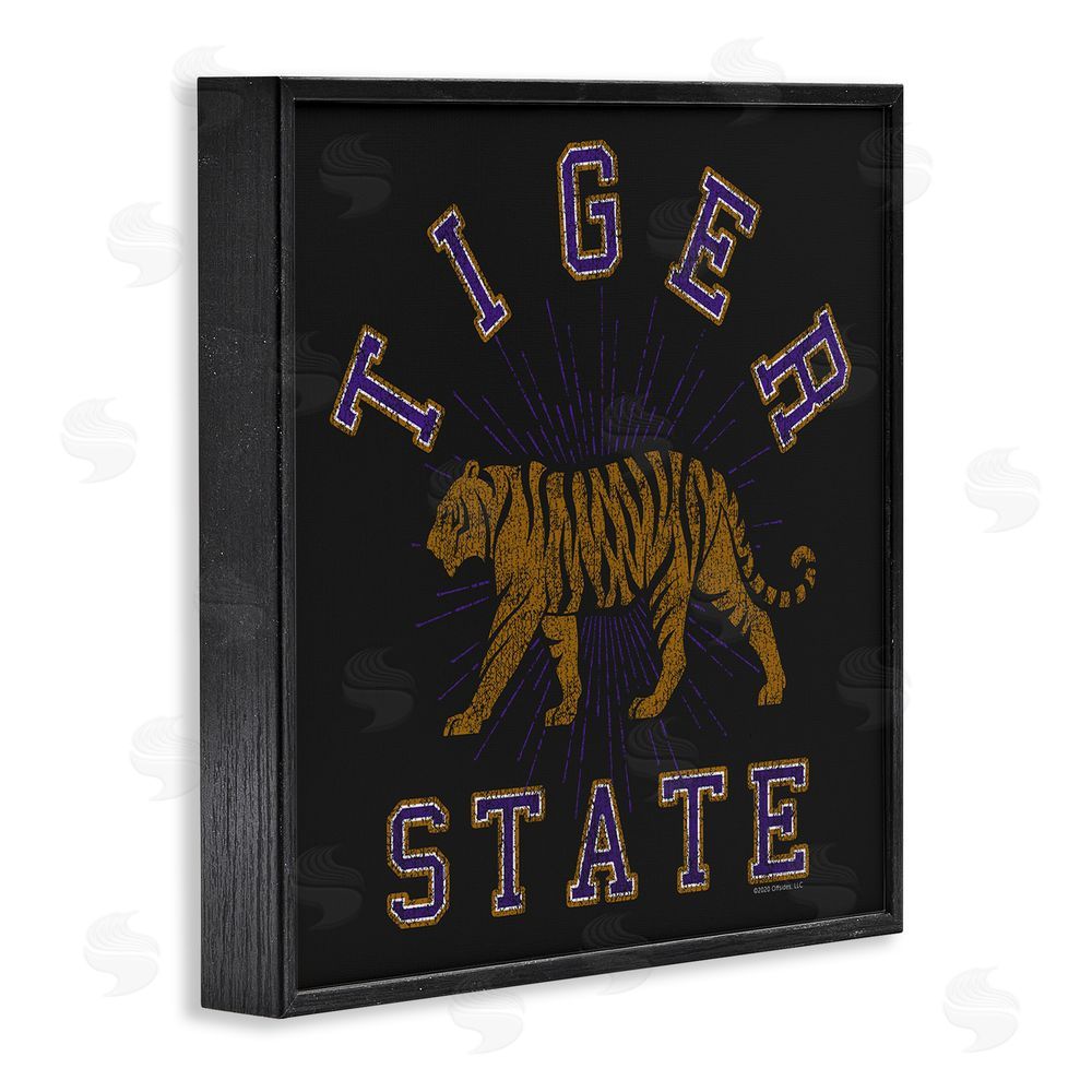 Spirit Animals/Life Is High Vintage Tiger State Black Framed Giclee Wall Art Print