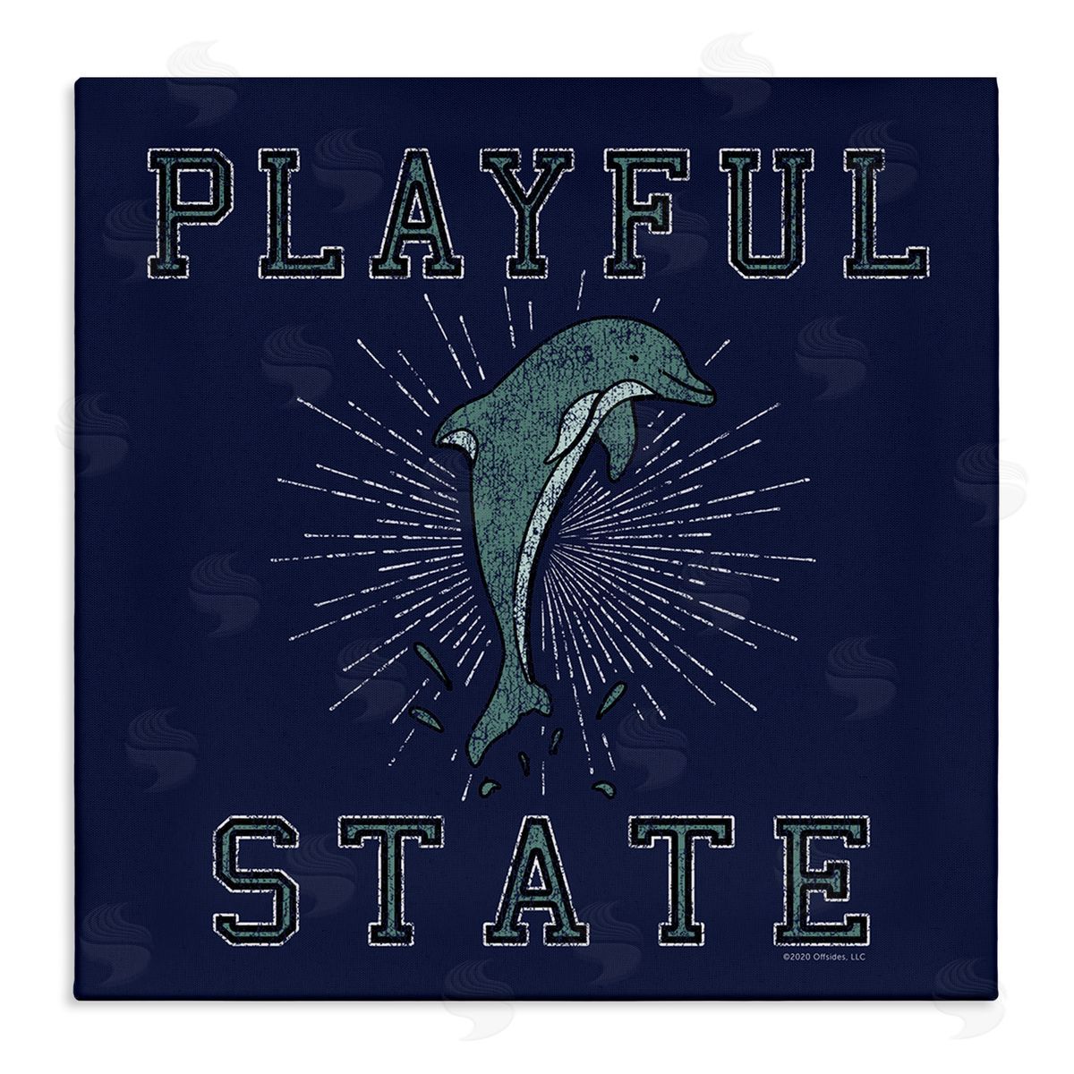 Spirit Animals/Life Is High Playful State Dolphin Canvas Wall Art Print