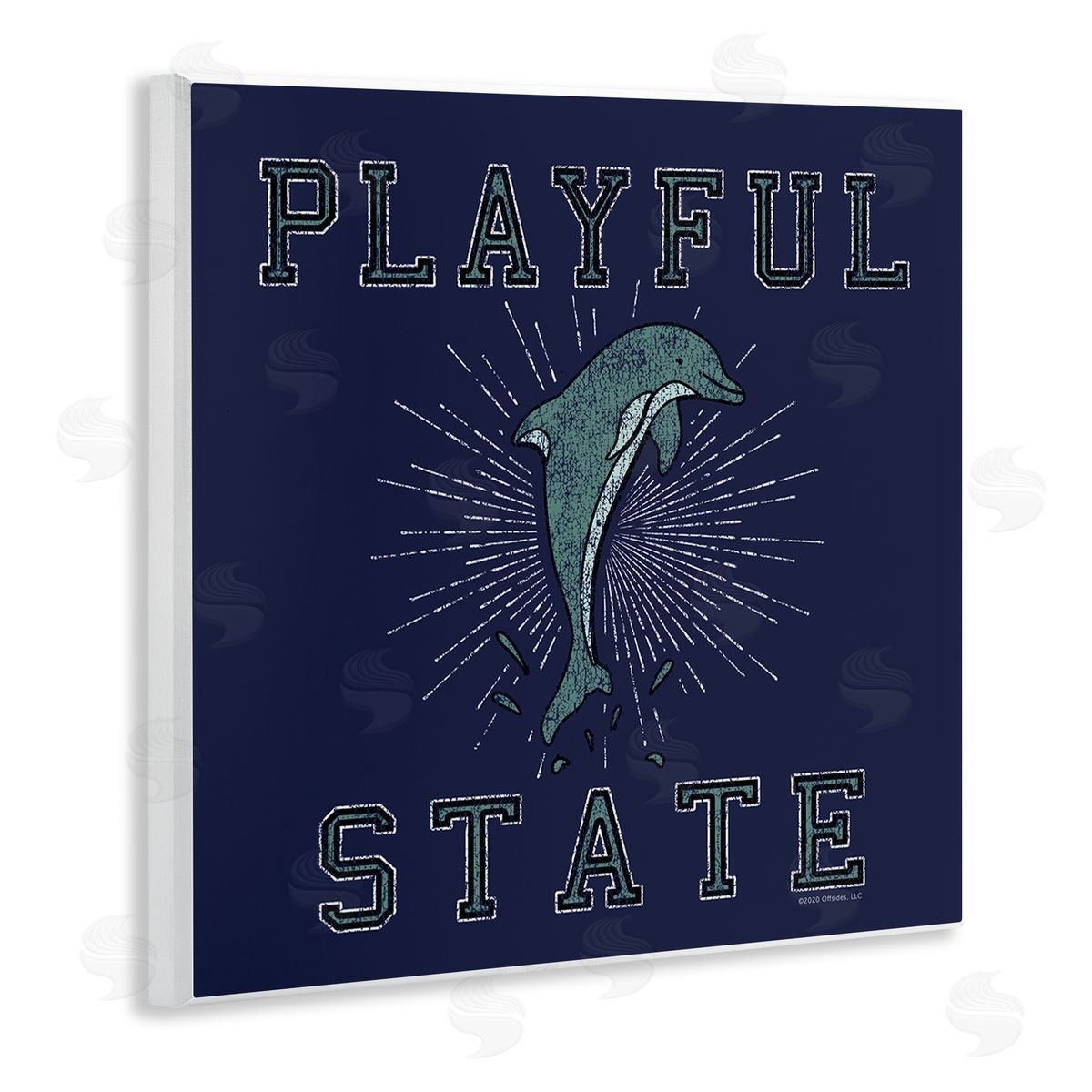Spirit Animals/Life Is High Playful State Dolphin Wooden Wall Plaque Art Print