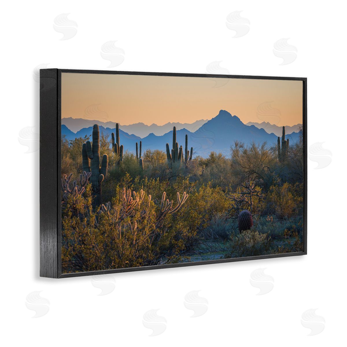 Marty Hulsebos Contrasting Desertscape Scene Black Framed Giclee Wall Art Print