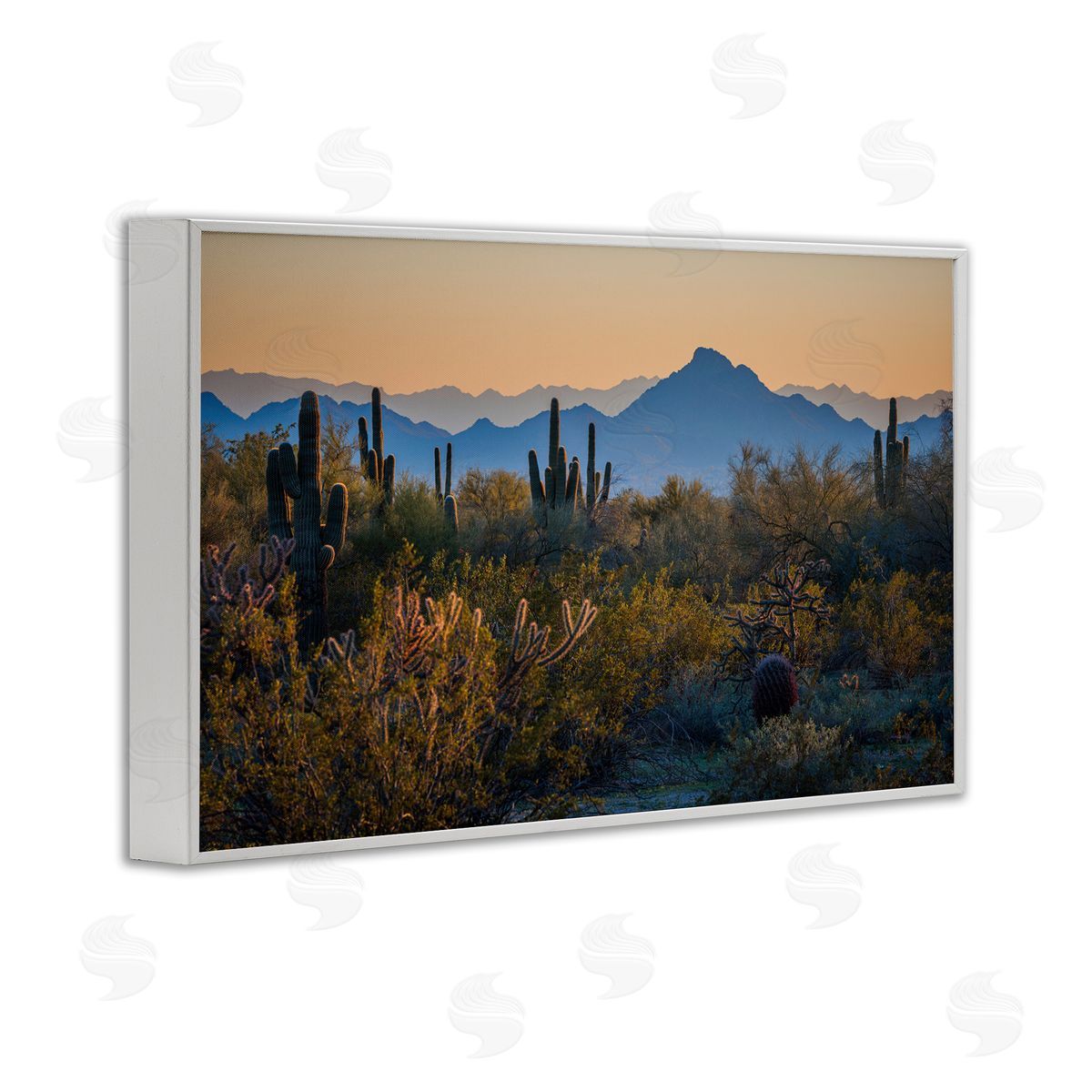 Marty Hulsebos Contrasting Desertscape Scene White Framed Giclee Wall Art Print