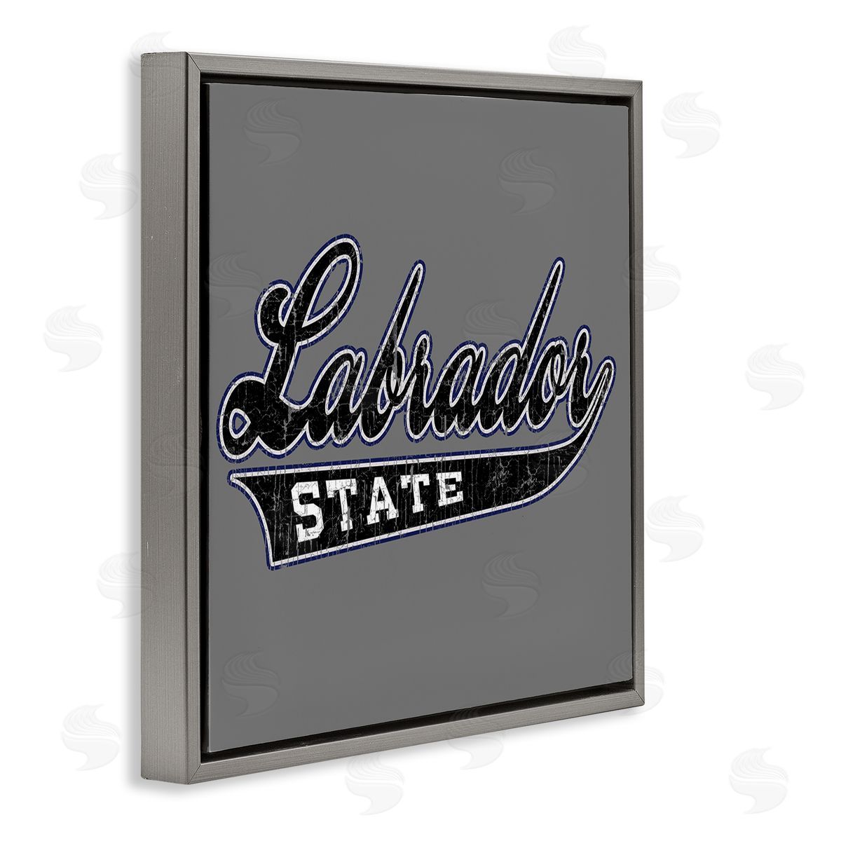 Spirit Animals/Life Is High Varsity Labrador State College Gray Floating Frame Canvas Wall Art Print