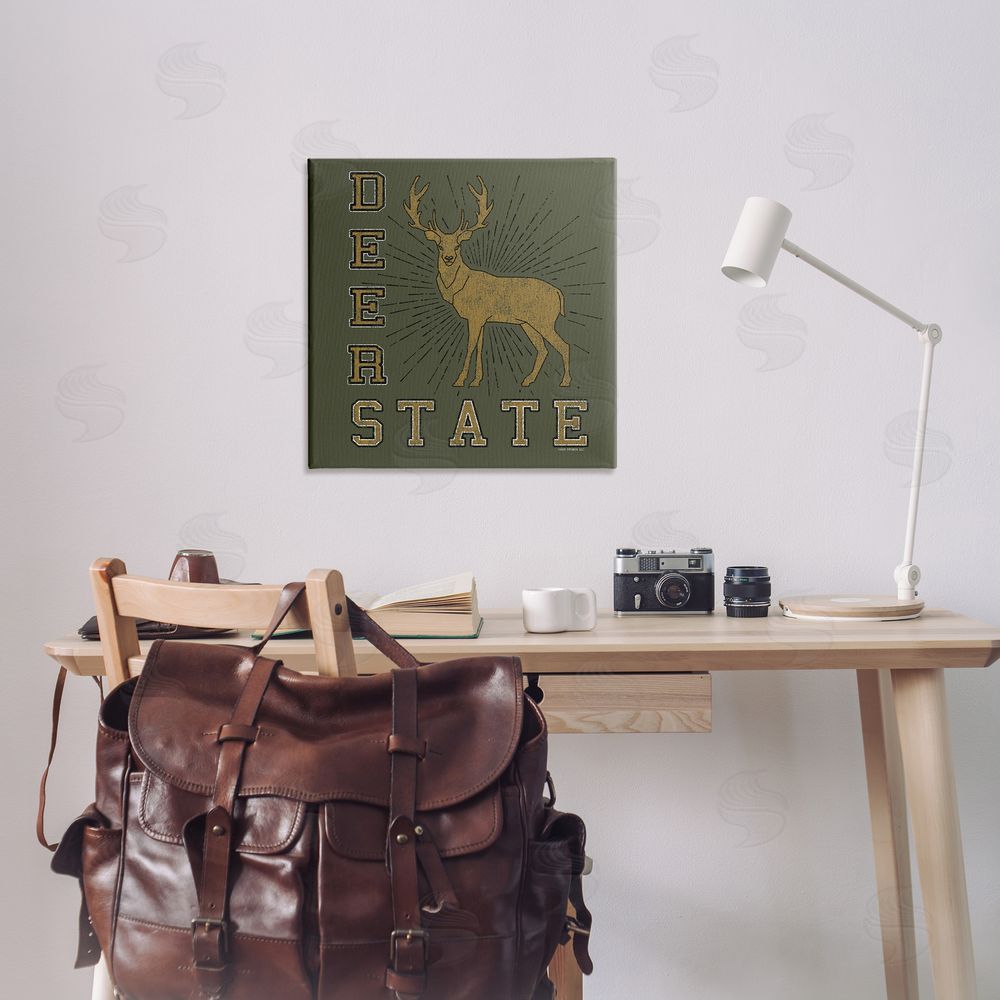 Spirit Animals/Life Is High Vintage Deer State Canvas Wall Art Print in Room