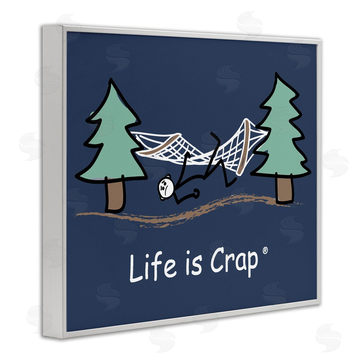 LIC Life Is Crap Hammock White Framed Giclee Wall Art Print