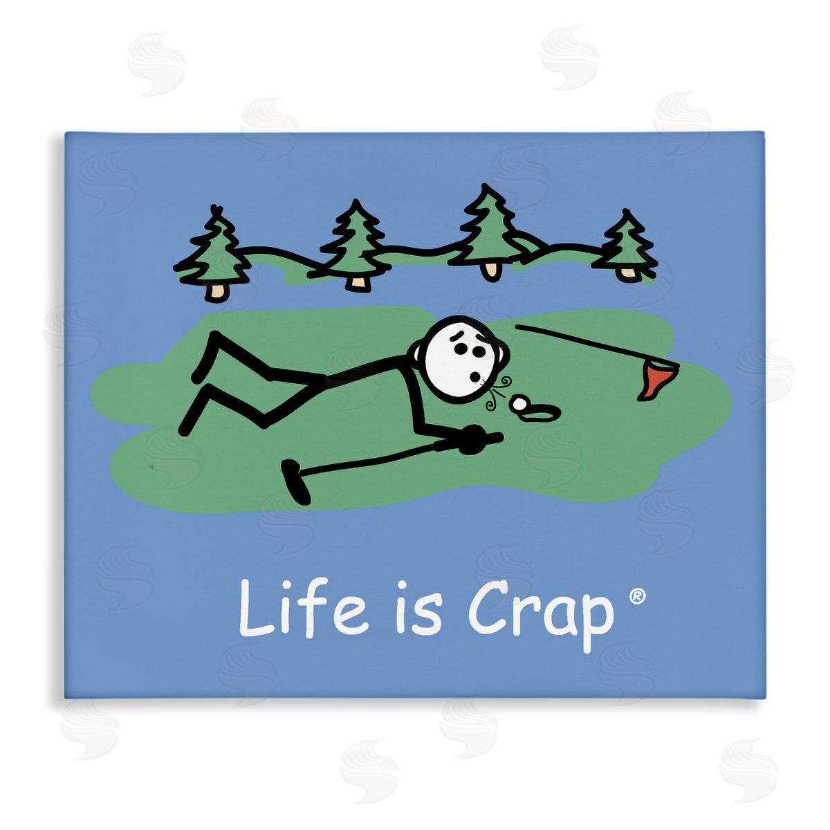 LIC Funny Golf Blow Canvas Wall Art Print