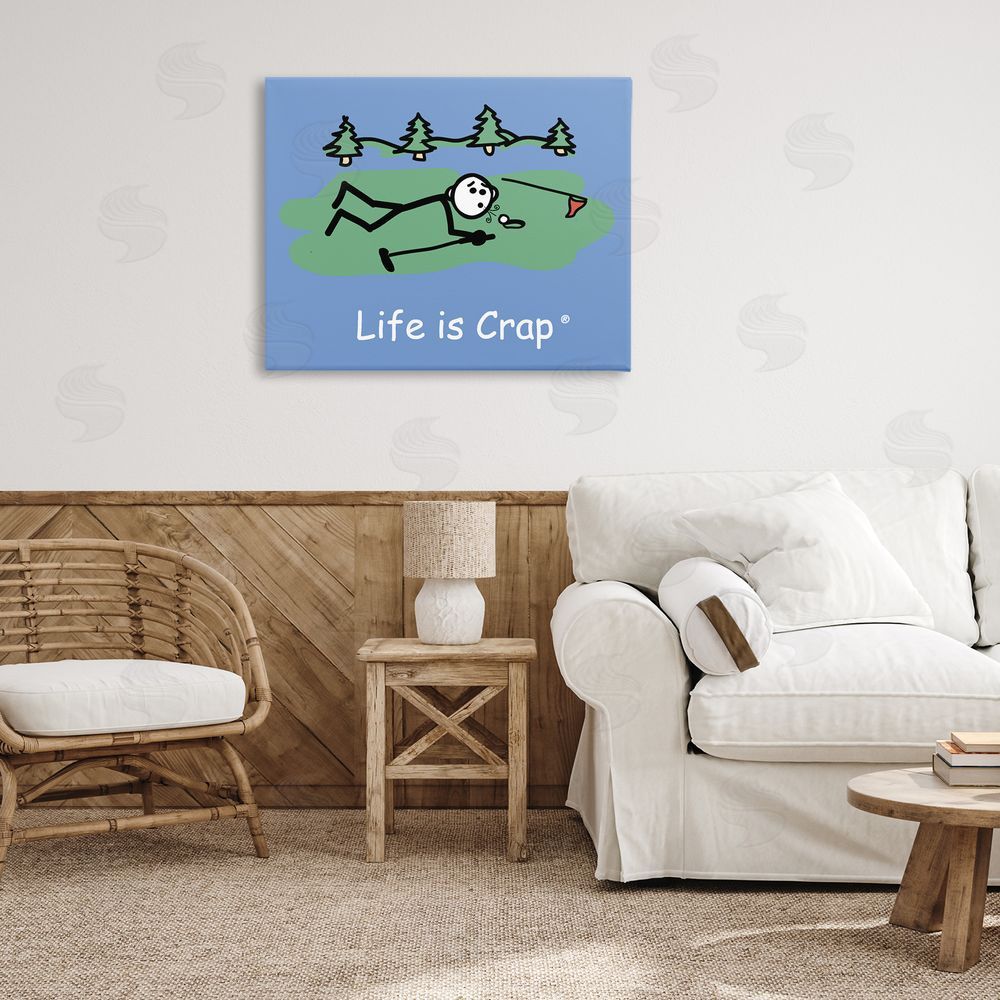 LIC Funny Golf Blow Canvas Wall Art Print in Room