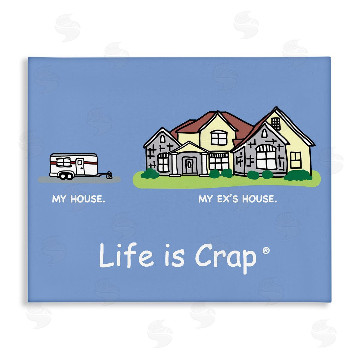 LIC Funny My House Canvas Wall Art Print