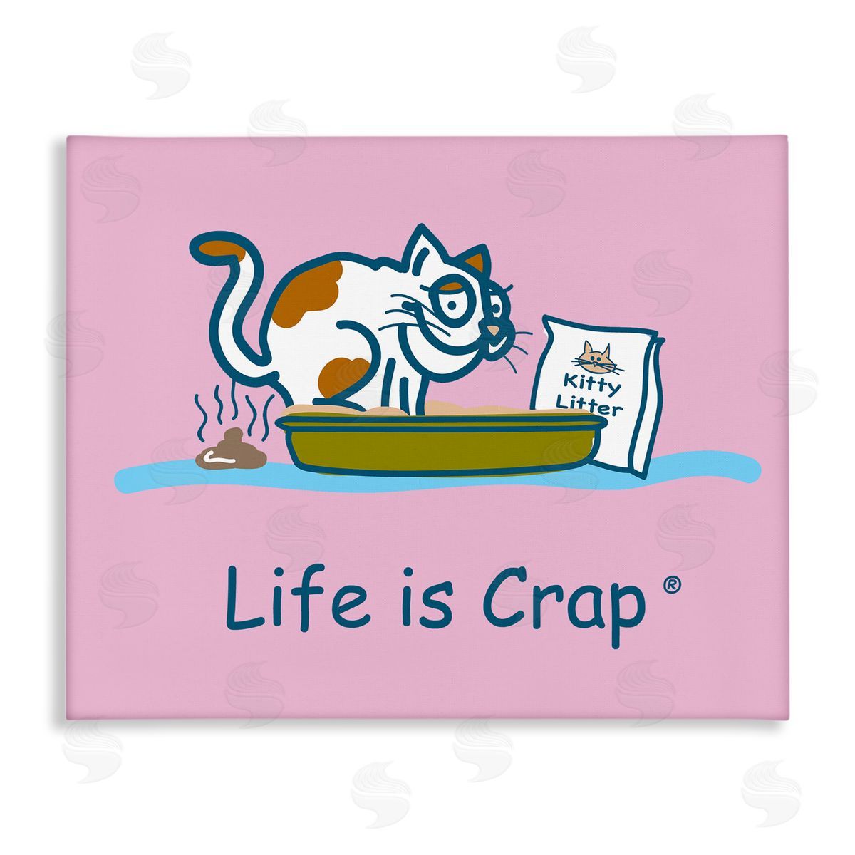 LIC Kitty Litter Funny Canvas Wall Art Print