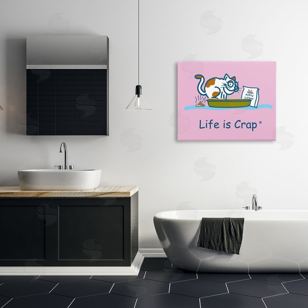 LIC Kitty Litter Funny Canvas Wall Art Print in Room