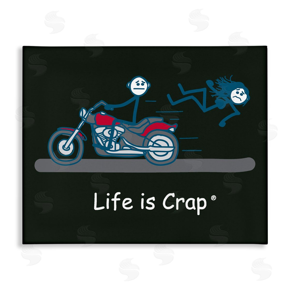 LIC Funny Motorcycle Babe Canvas Wall Art Print