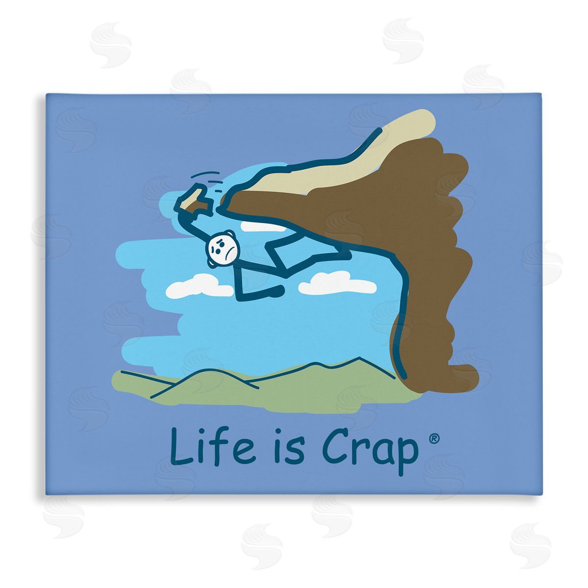 LIC Falling Rock Climber Canvas Wall Art Print