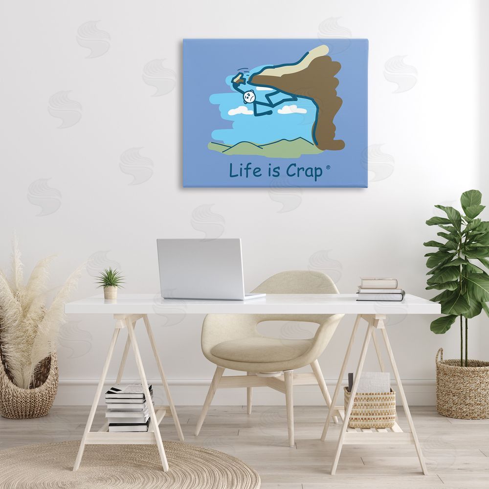 LIC Falling Rock Climber Canvas Wall Art Print in Room