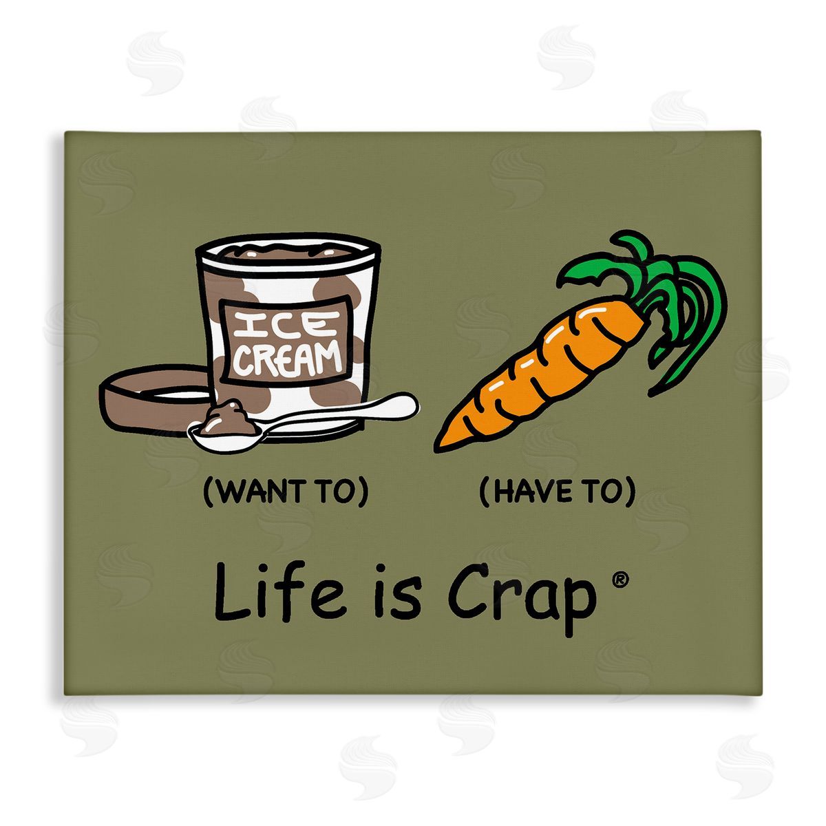 LIC Funny Diet Comparison Canvas Wall Art Print