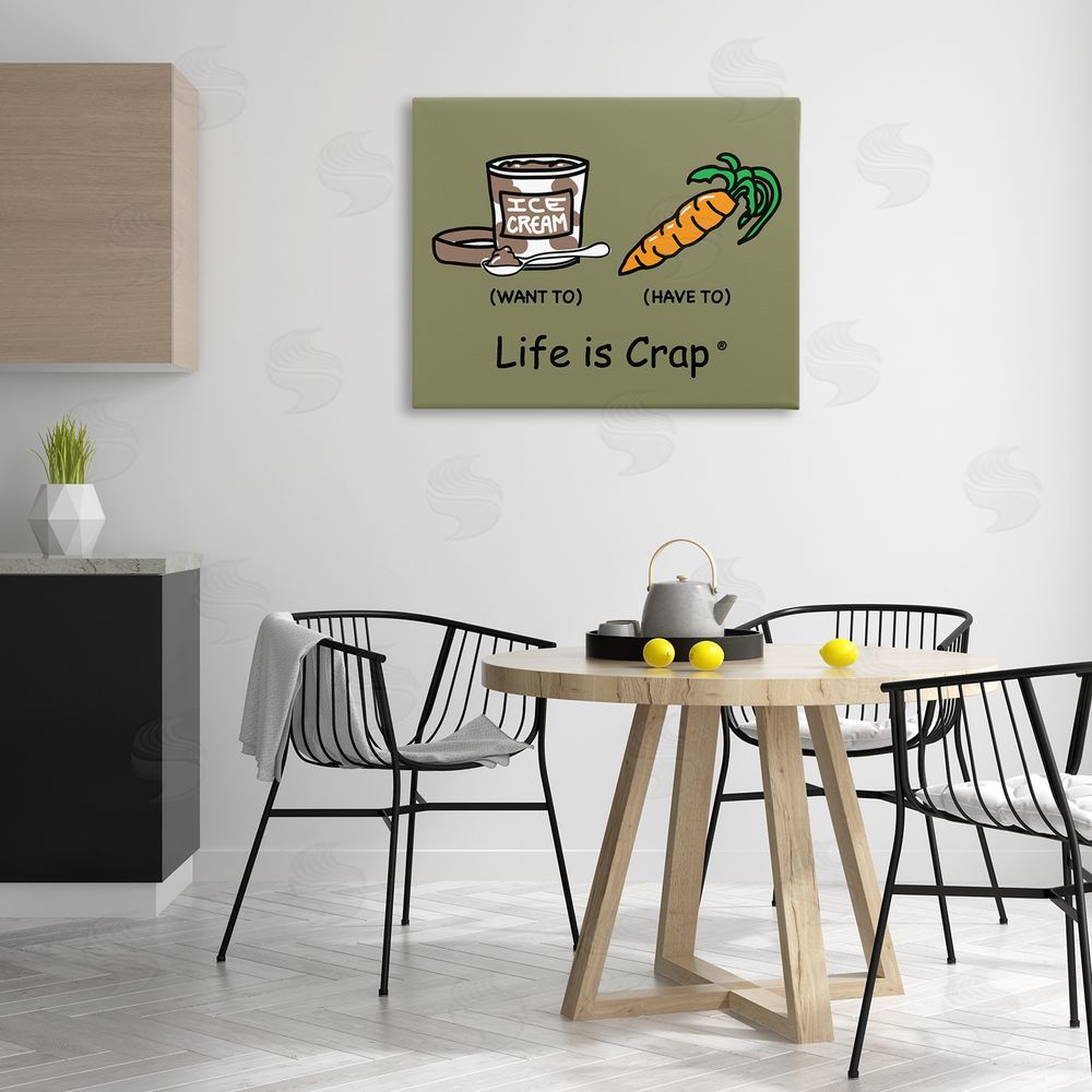 LIC Funny Diet Comparison Canvas Wall Art Print in Room