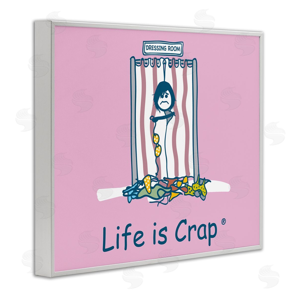 LIC Swimsuit Dressing Room White Framed Giclee Wall Art Print