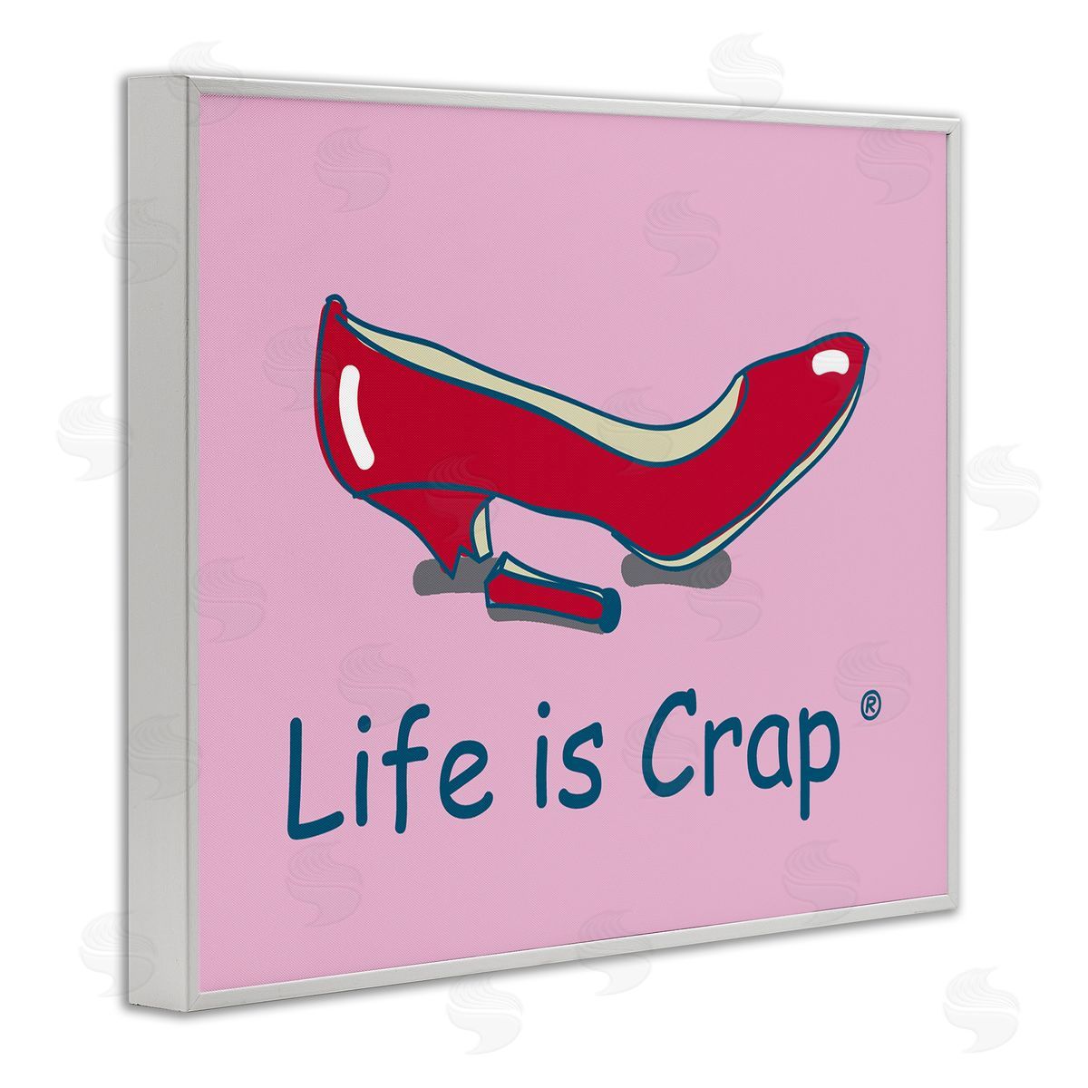 LIC Broken High Heel White Framed Giclee Wall Art Print