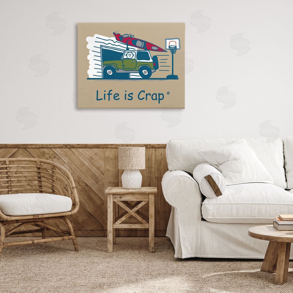LIC Kayak and Garage Canvas Wall Art Print in Room
