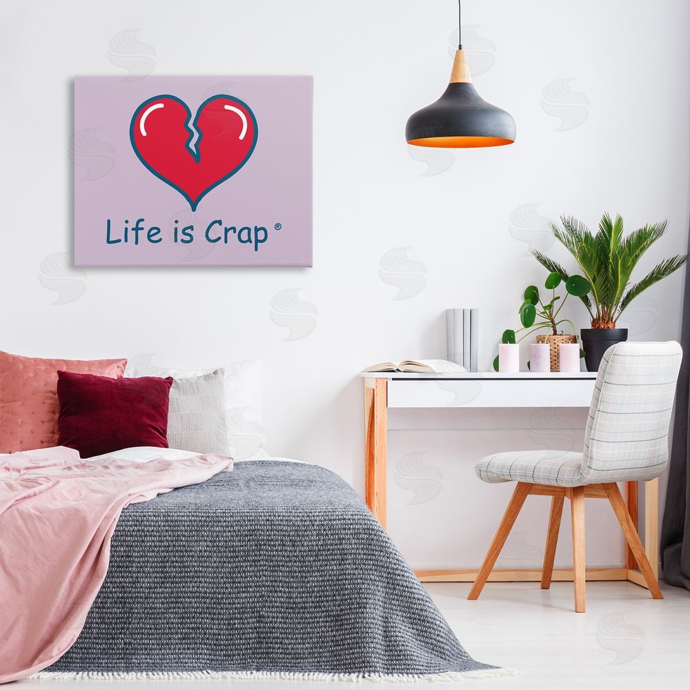 LIC Life Is Crap Heartbreak Canvas Wall Art Print in Room
