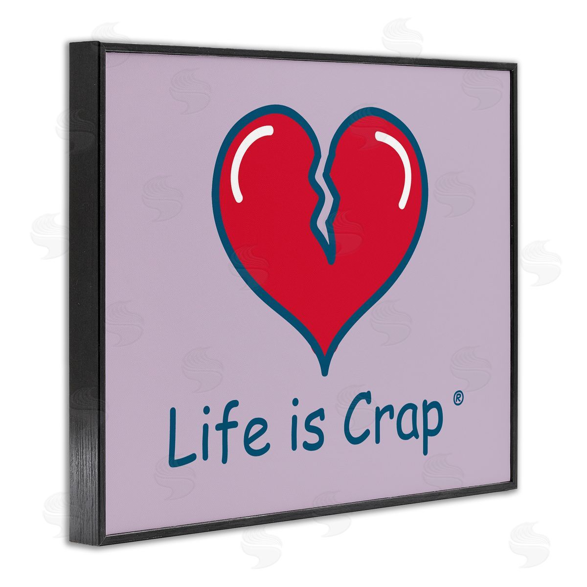 LIC Life Is Crap Heartbreak Black Framed Giclee Wall Art Print