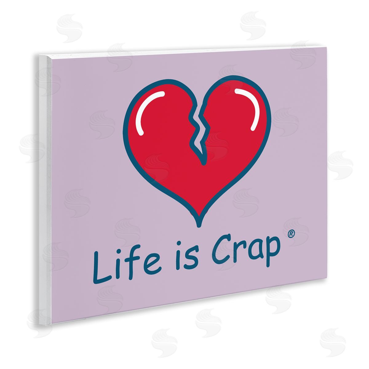 LIC Life Is Crap Heartbreak Wooden Wall Plaque Art Print