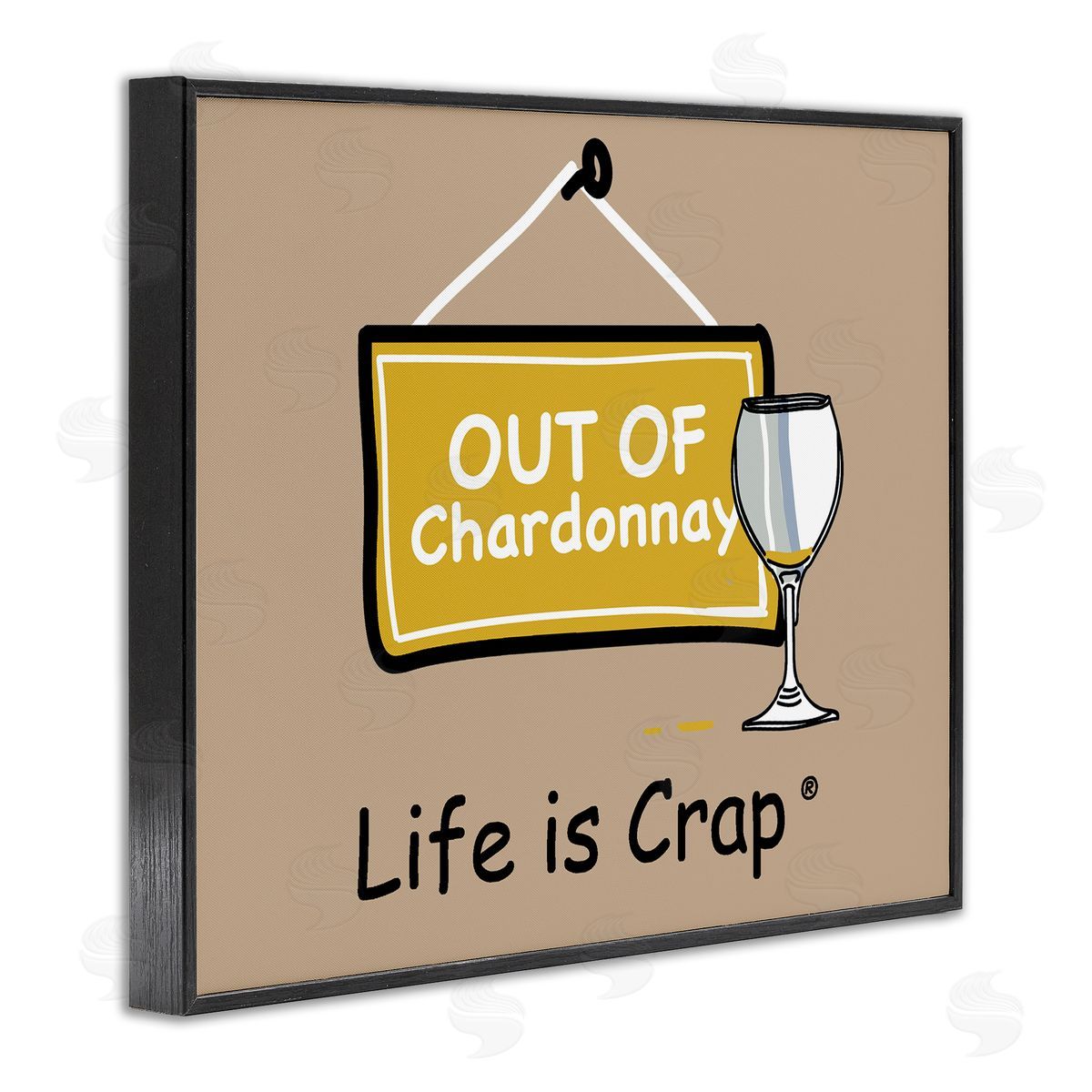 LIC Out Of Chardonnay Black Framed Giclee Wall Art Print