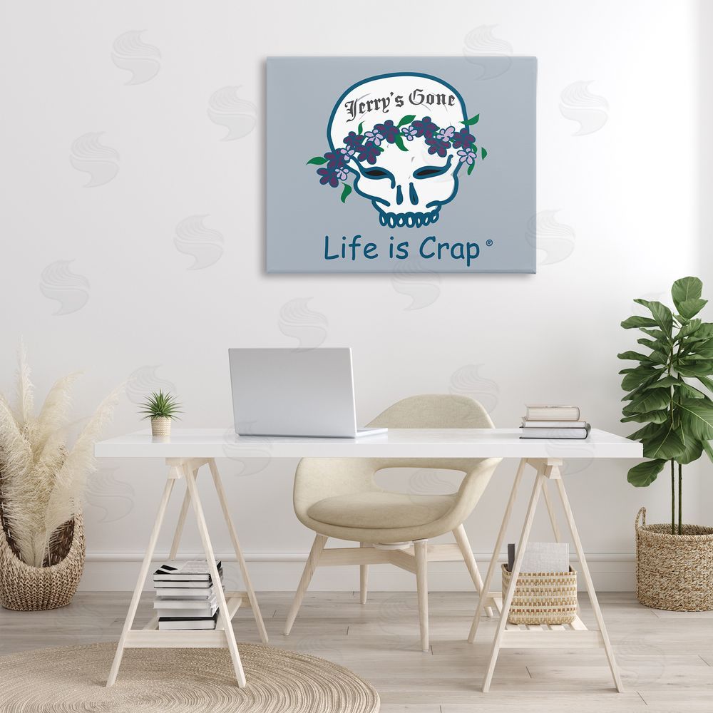 LIC Jerry's Gone Skull Canvas Wall Art Print in Room
