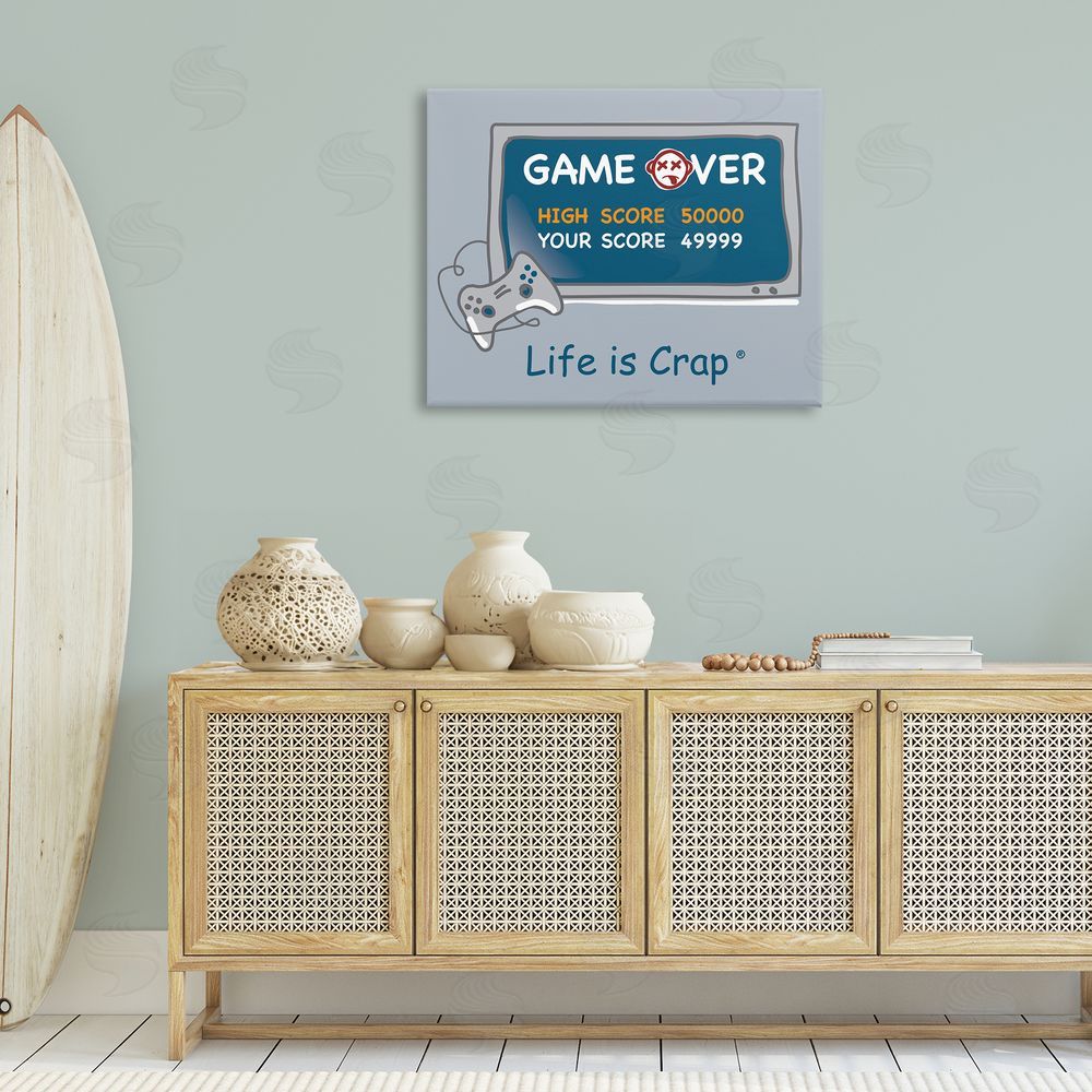 LIC Close Score Game Over Canvas Wall Art Print in Room