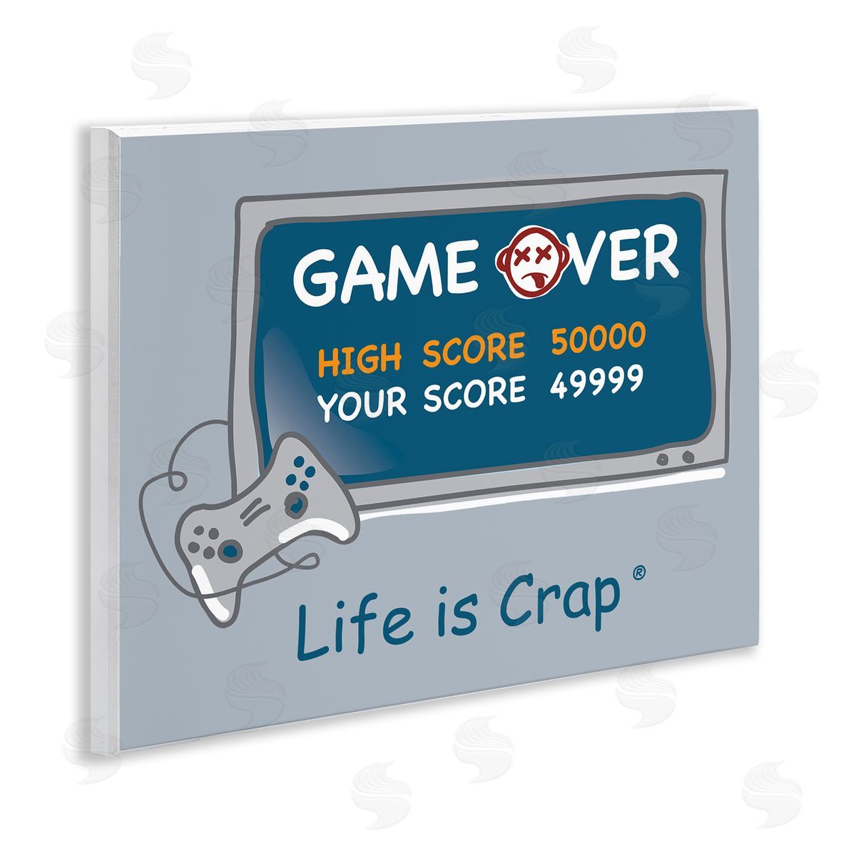 LIC Close Score Game Over Wooden Wall Plaque Art Print