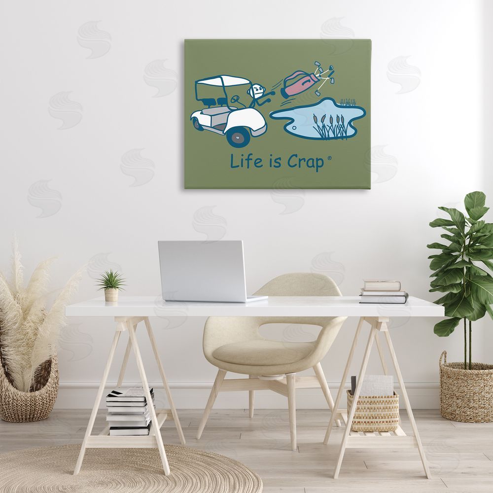LIC Throwing Golf Clubs Canvas Wall Art Print in Room
