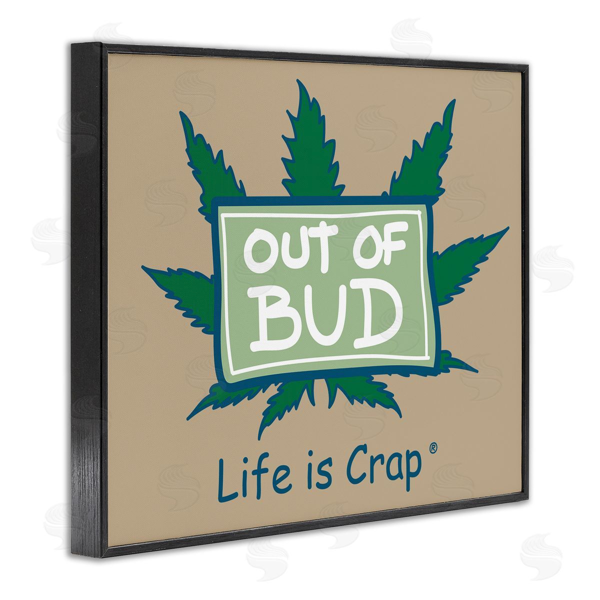 LIC Funny Out Of Bud Black Framed Giclee Wall Art Print