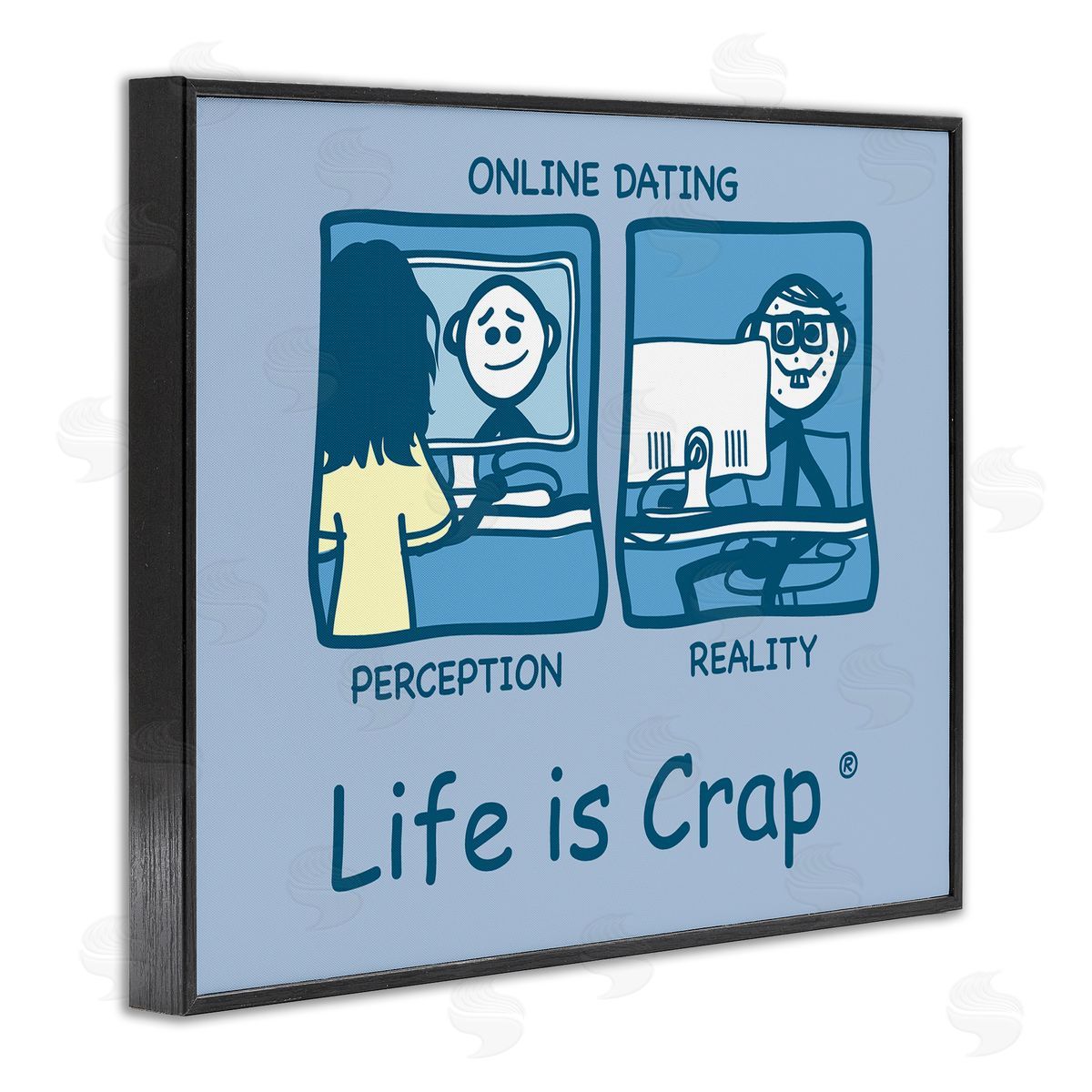 LIC Perception and Reality Dating Black Framed Giclee Wall Art Print