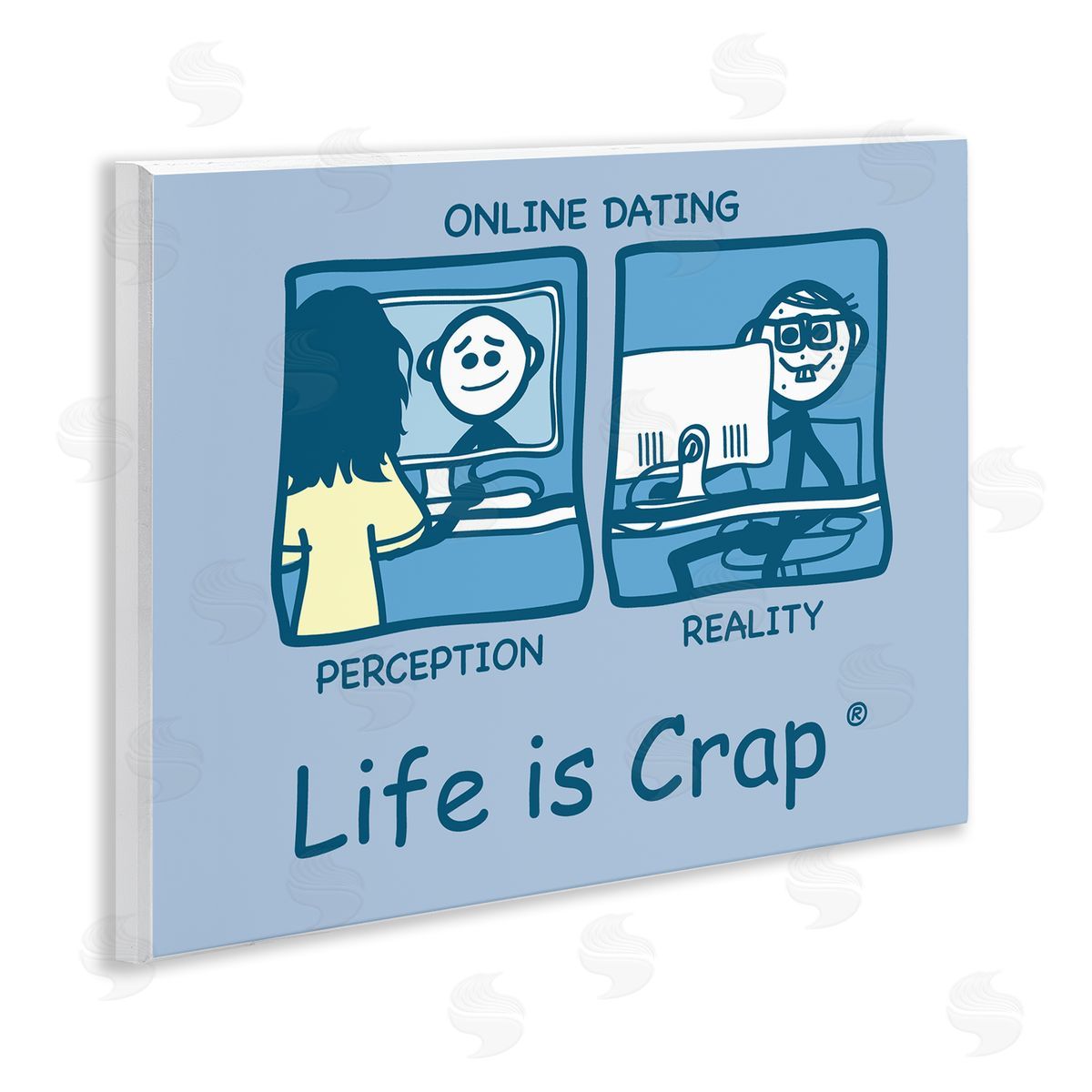 LIC Perception and Reality Dating Wooden Wall Plaque Art Print