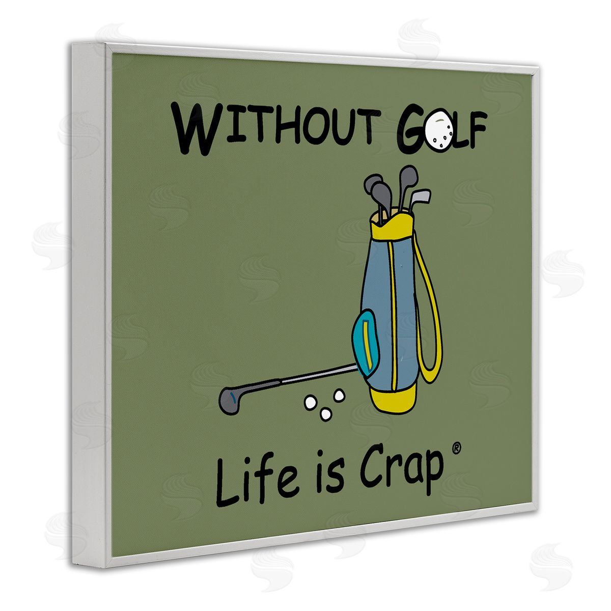 LIC Life Crap Without Golf White Framed Giclee Wall Art Print