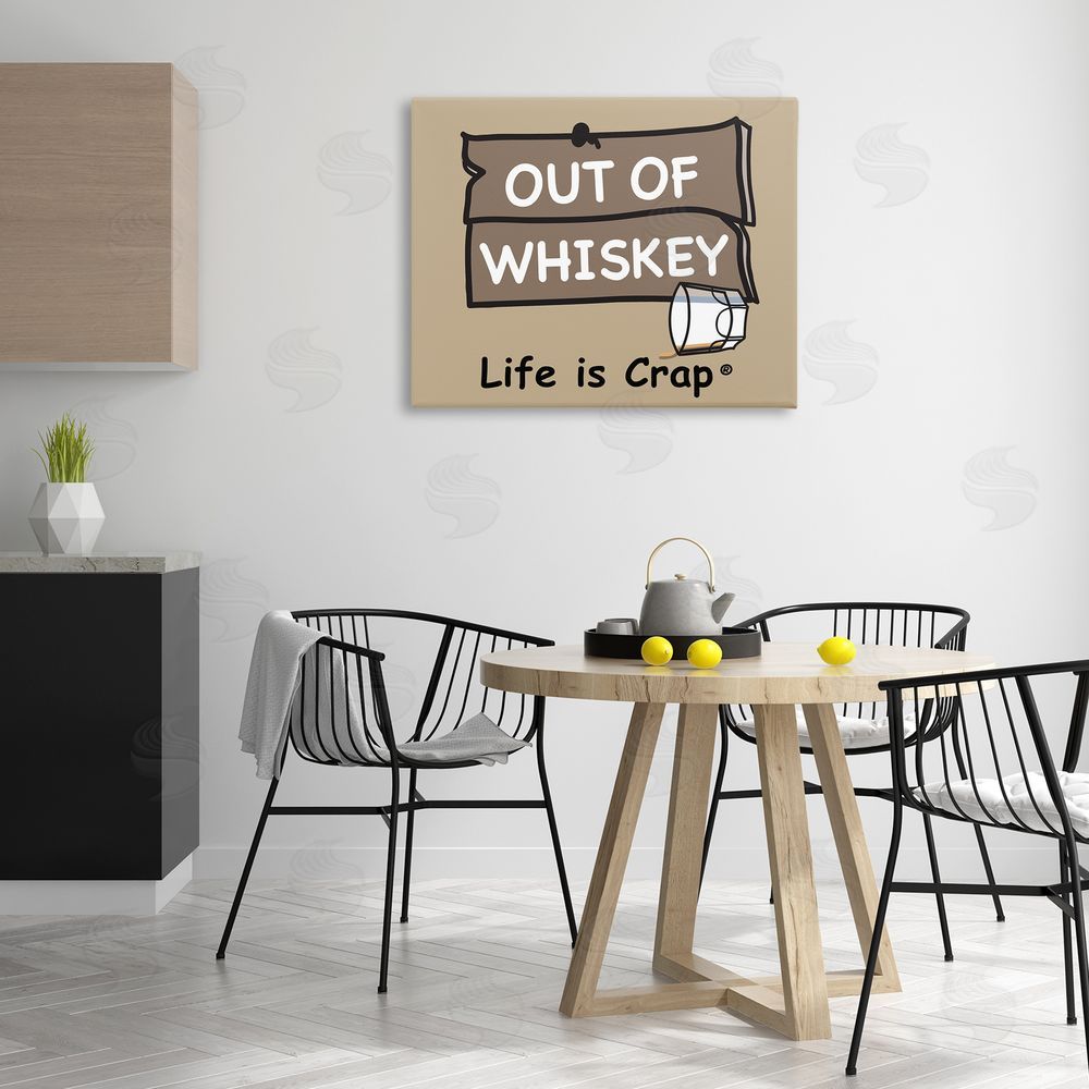 LIC Out Of Whiskey Canvas Wall Art Print in Room