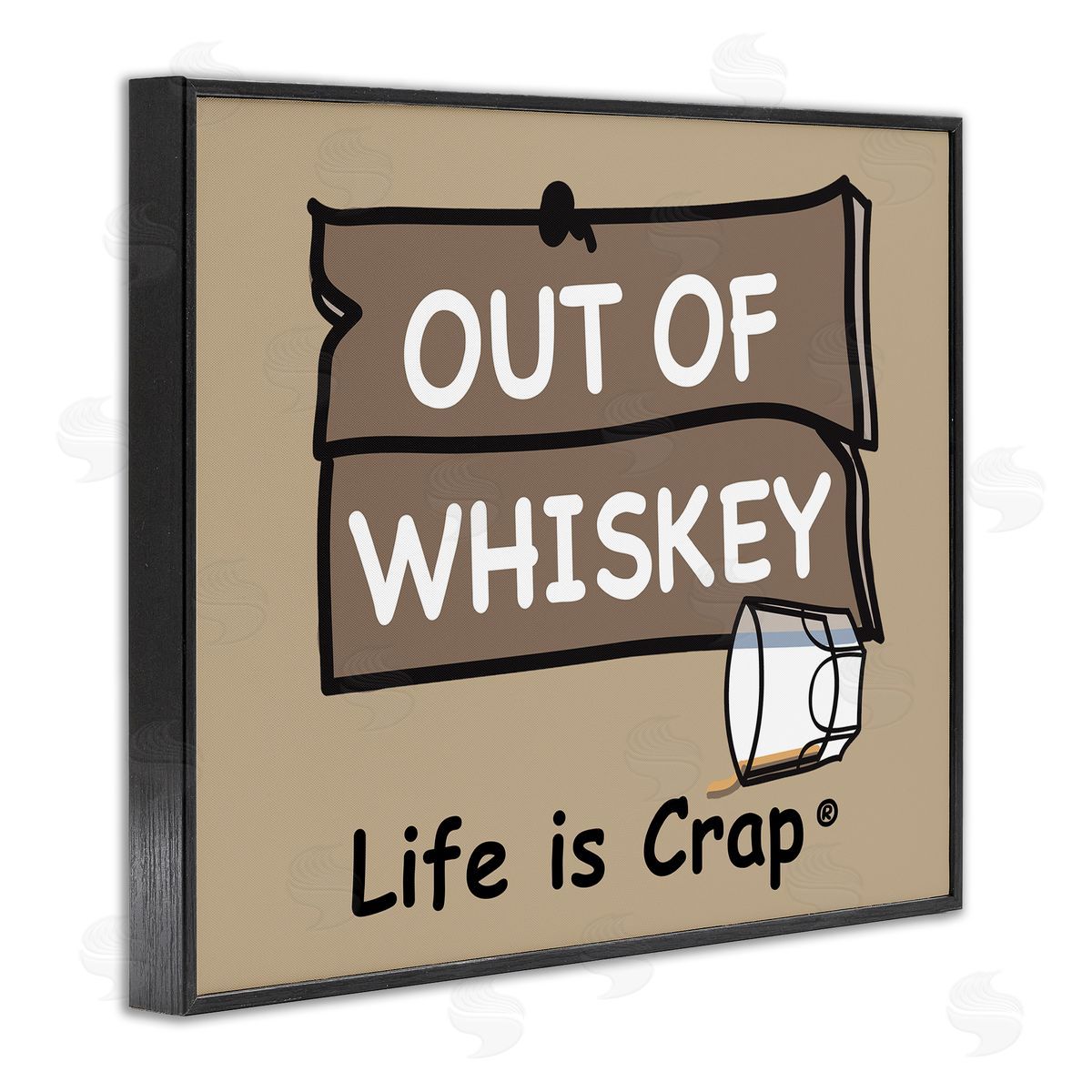 LIC Out Of Whiskey Black Framed Giclee Wall Art Print