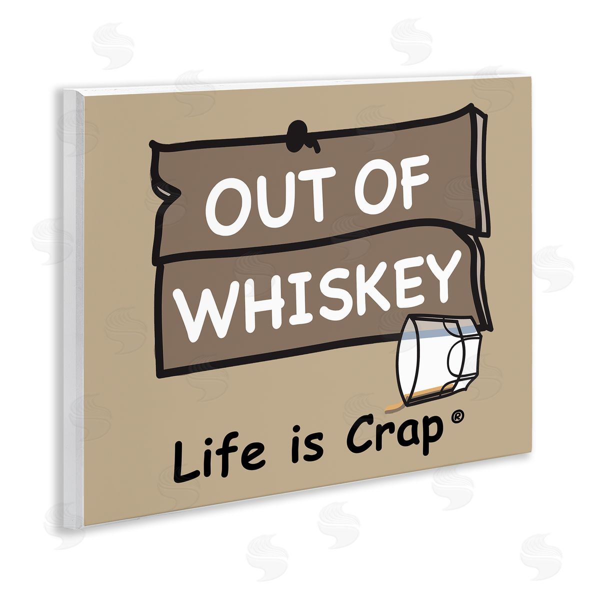 LIC Out Of Whiskey Wooden Wall Plaque Art Print
