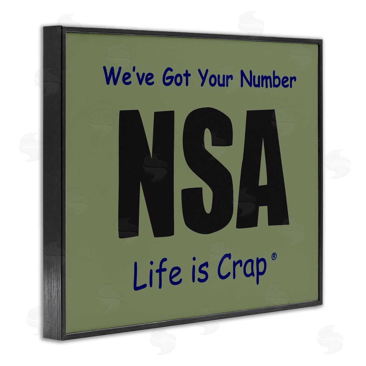 LIC Got Your Number NSA Black Framed Giclee Wall Art Print